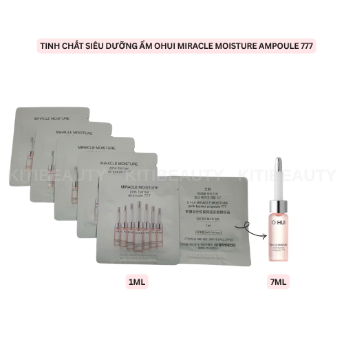 Huyết thanh Ohui Miracle Moisture Ampoule 777 căng bóng da 1ml